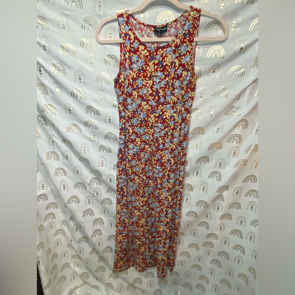 My Michelle Floral Maxi Dress - Red and Blue